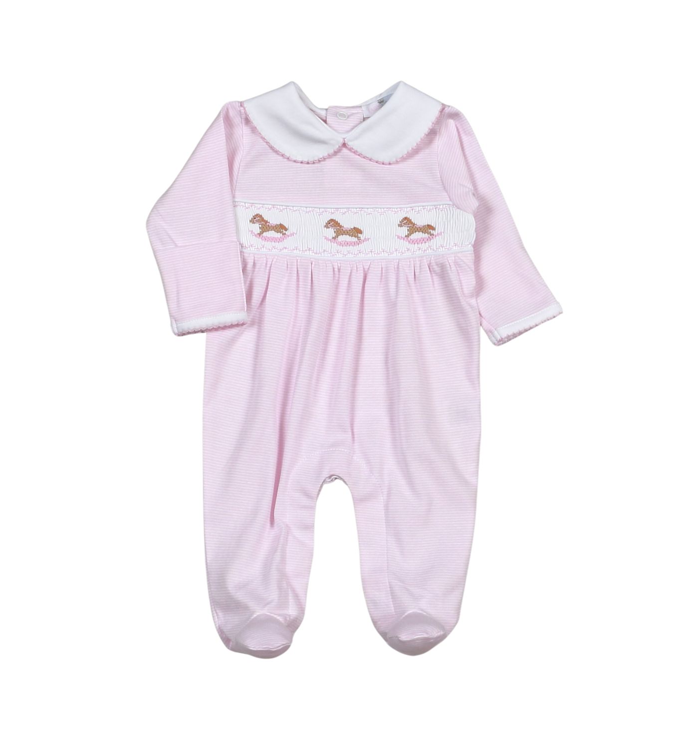 Pink Rocking Horse Smk Pima Footie