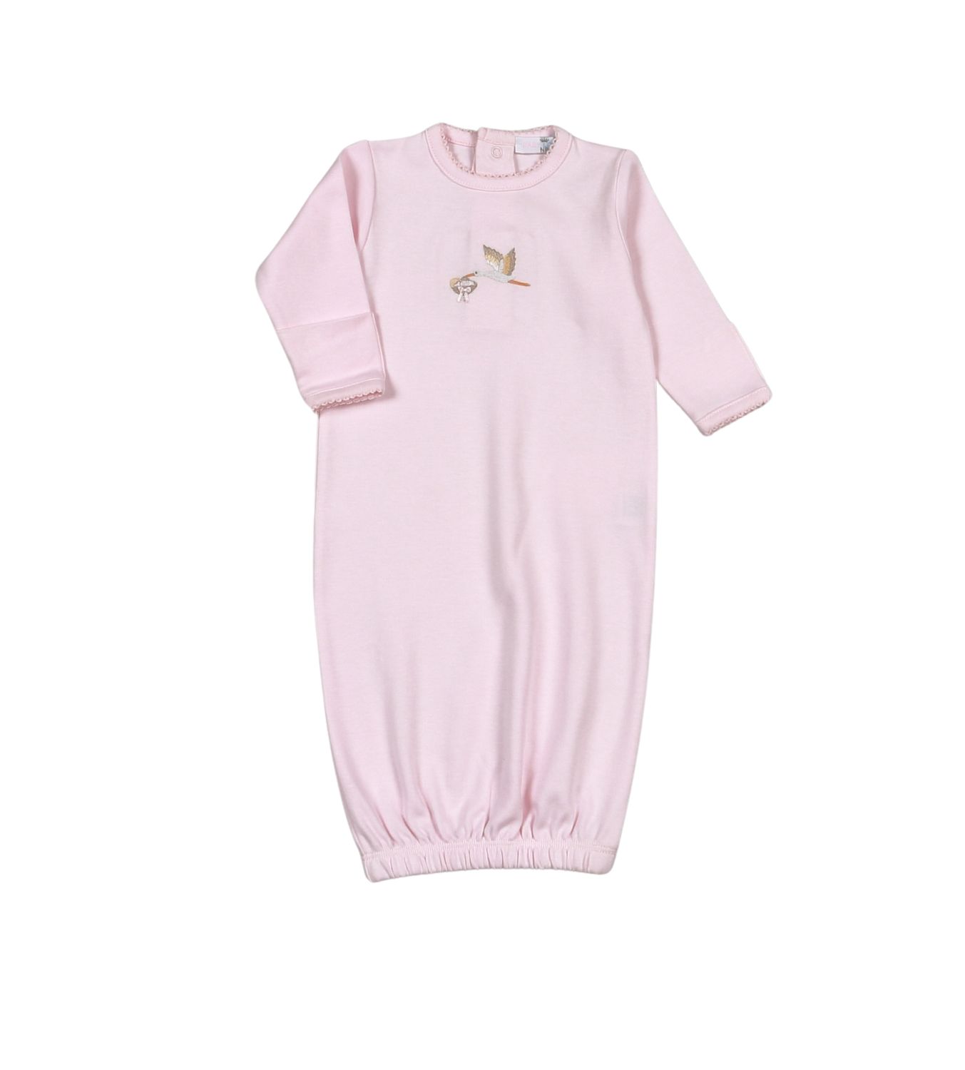 Pink Welcome Baby Hand Emb Gown 
