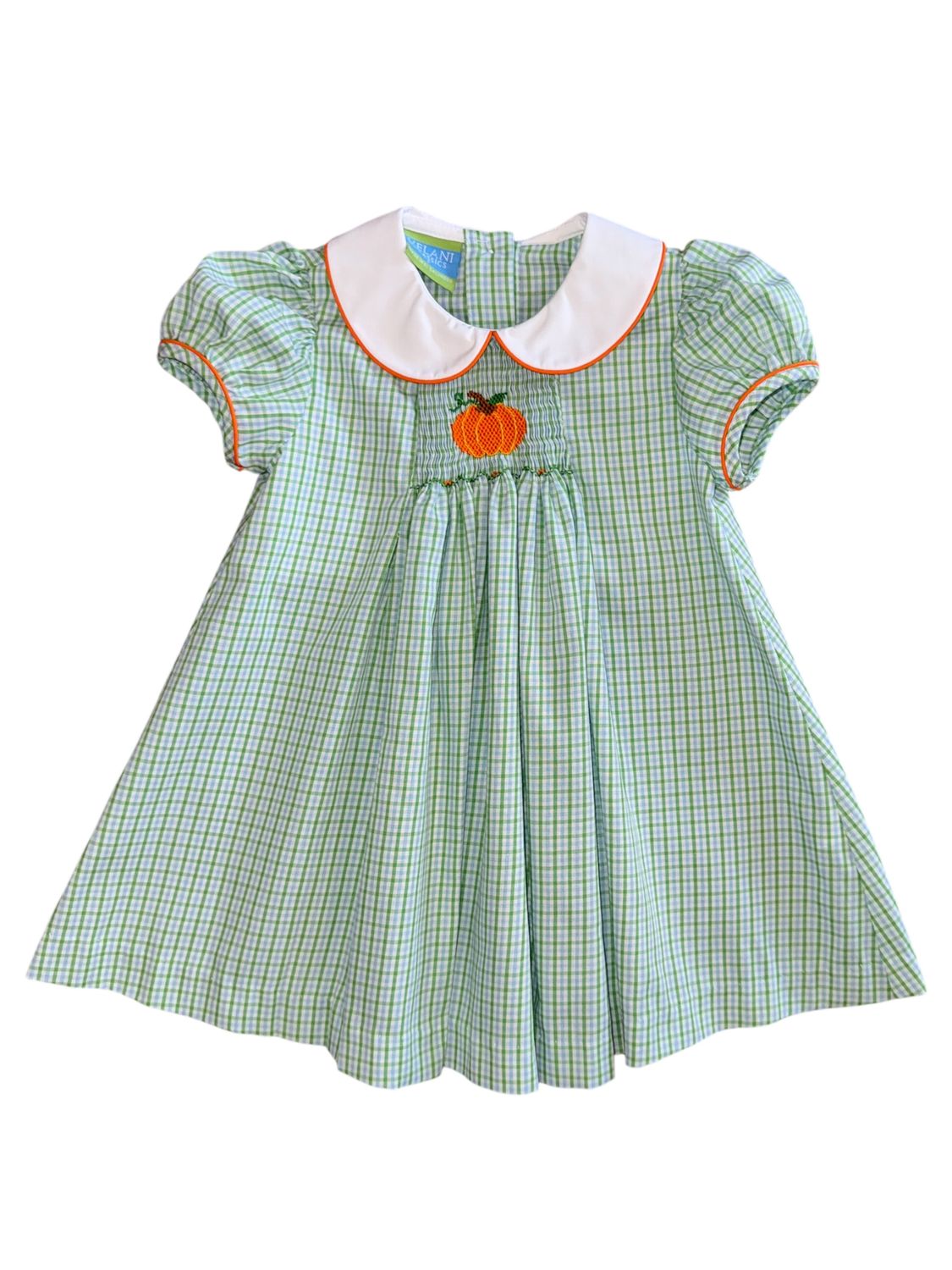 Green Check  Pumpkin Patch Dress