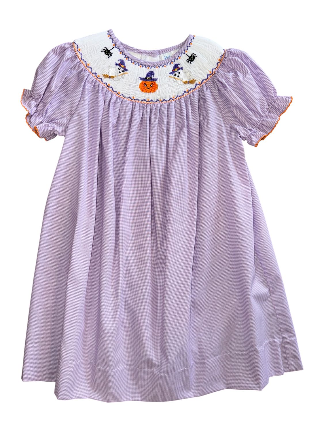 Halloween Gingham Smk Bishop-Lavender