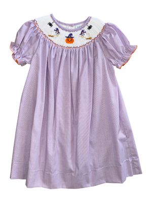 Halloween Gingham Smk Bishop-Lavender