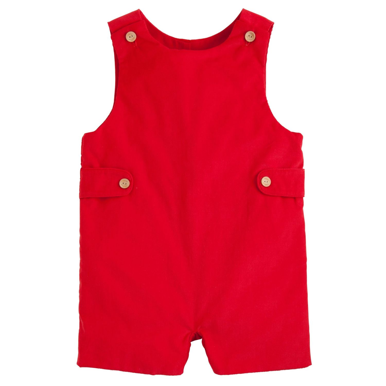Red Corduroy Button Tab Jon Jon