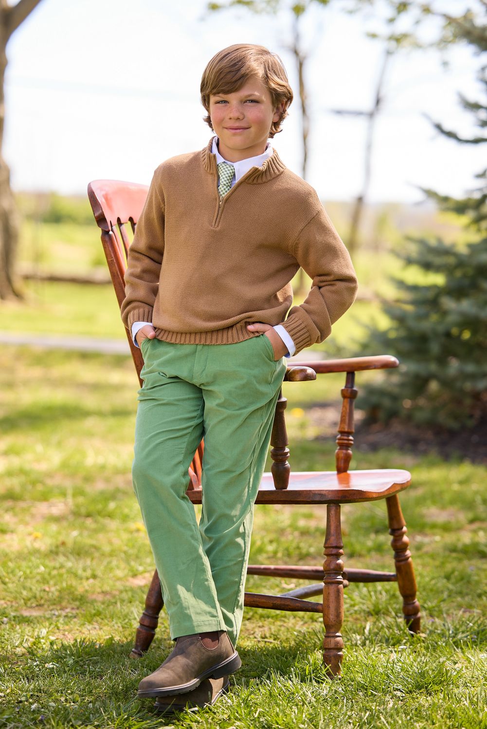 Chestnut Quarter Zip Sweater