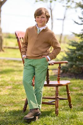 Chestnut Quarter Zip Sweater