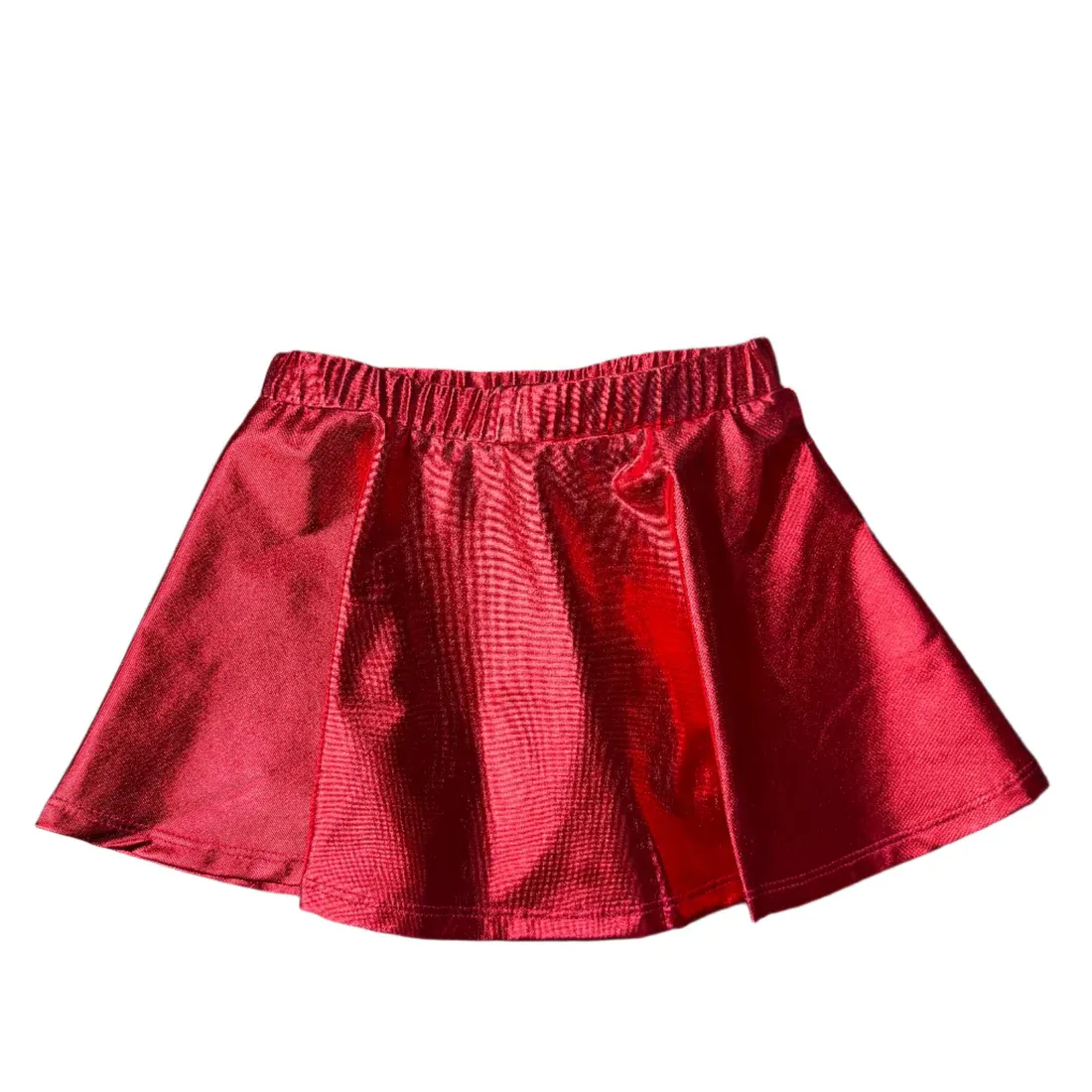 Red Metallic Skirt