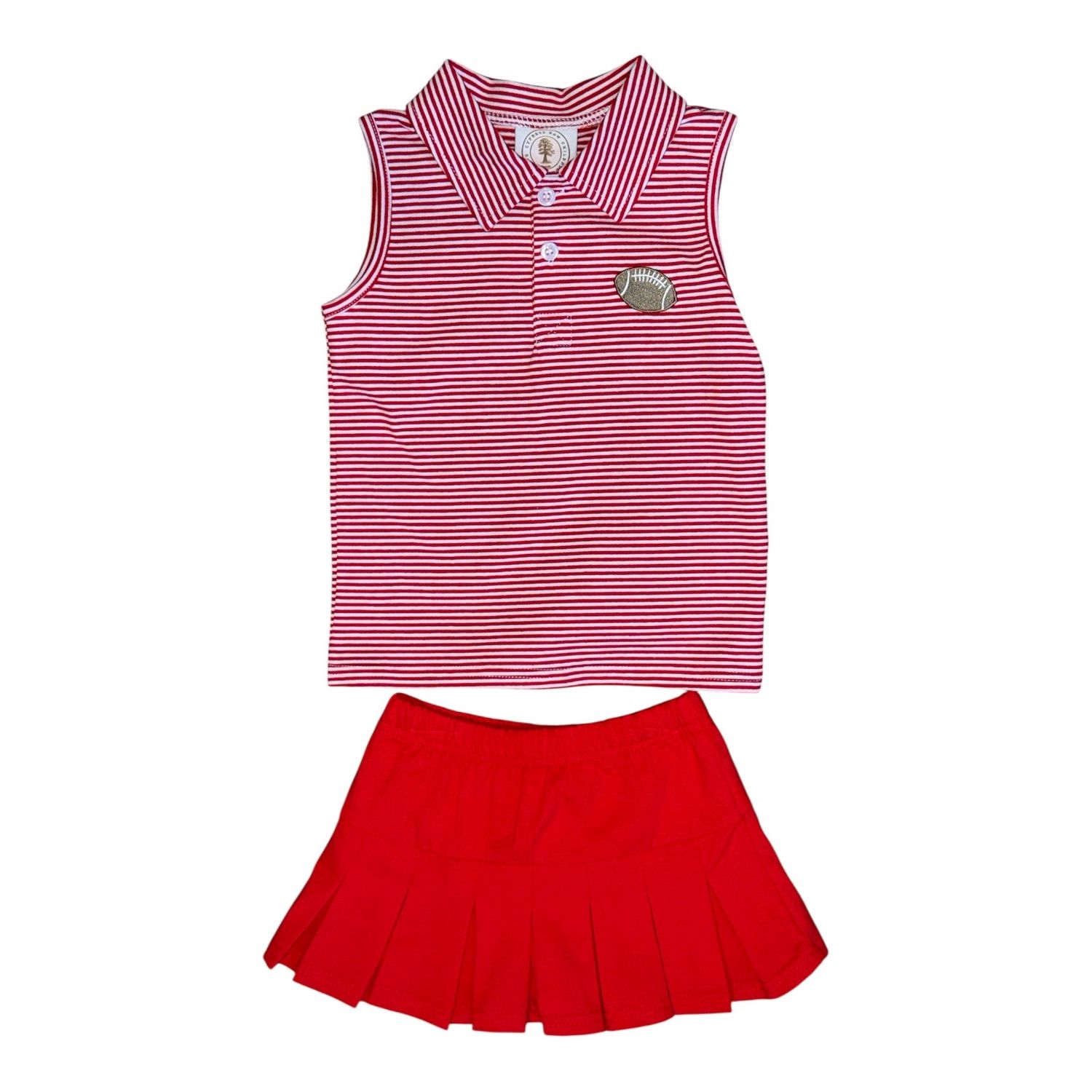 Fan Zone Skort  Set-Red/White