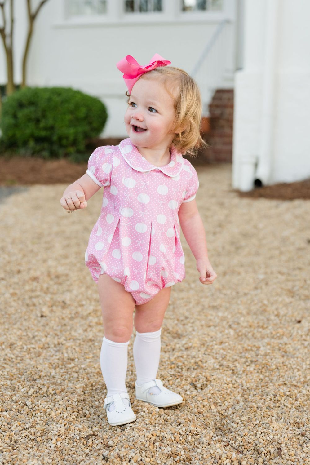 Pink Pumpkin Piper Knit Bubble