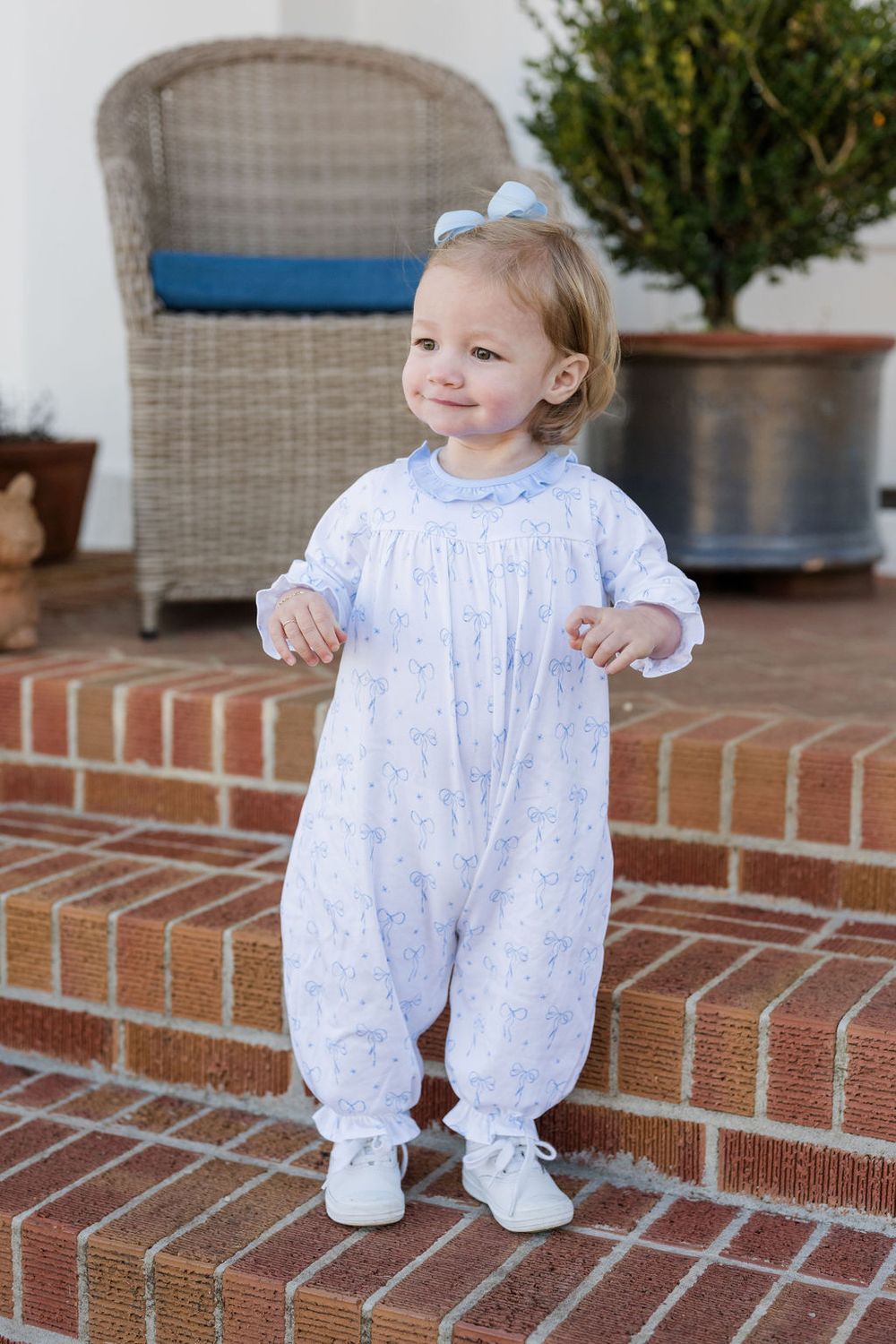 Blue Bow Knit Lila Bubble