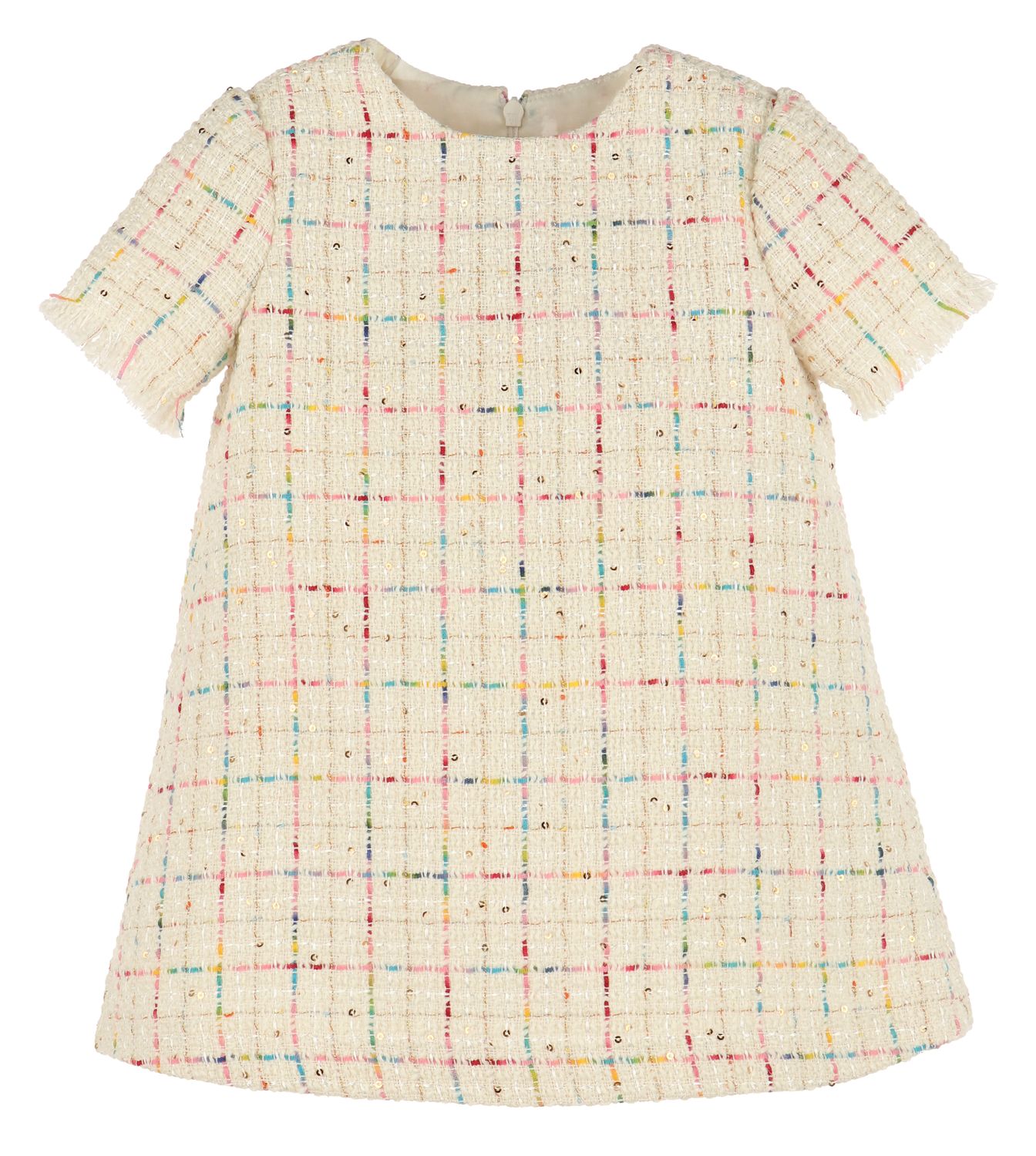 Ivory Tweed A-Line Dress