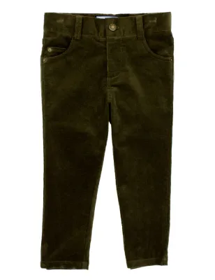 Olive Pinwale Cord Pant