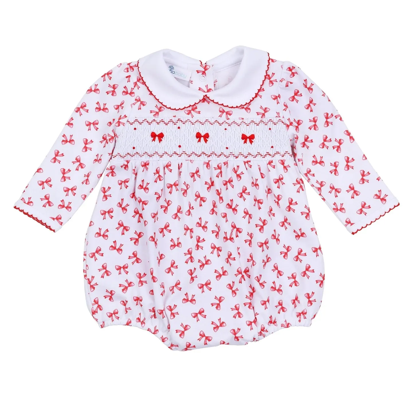 Scarlett Bows Smk Collared LS Bubble