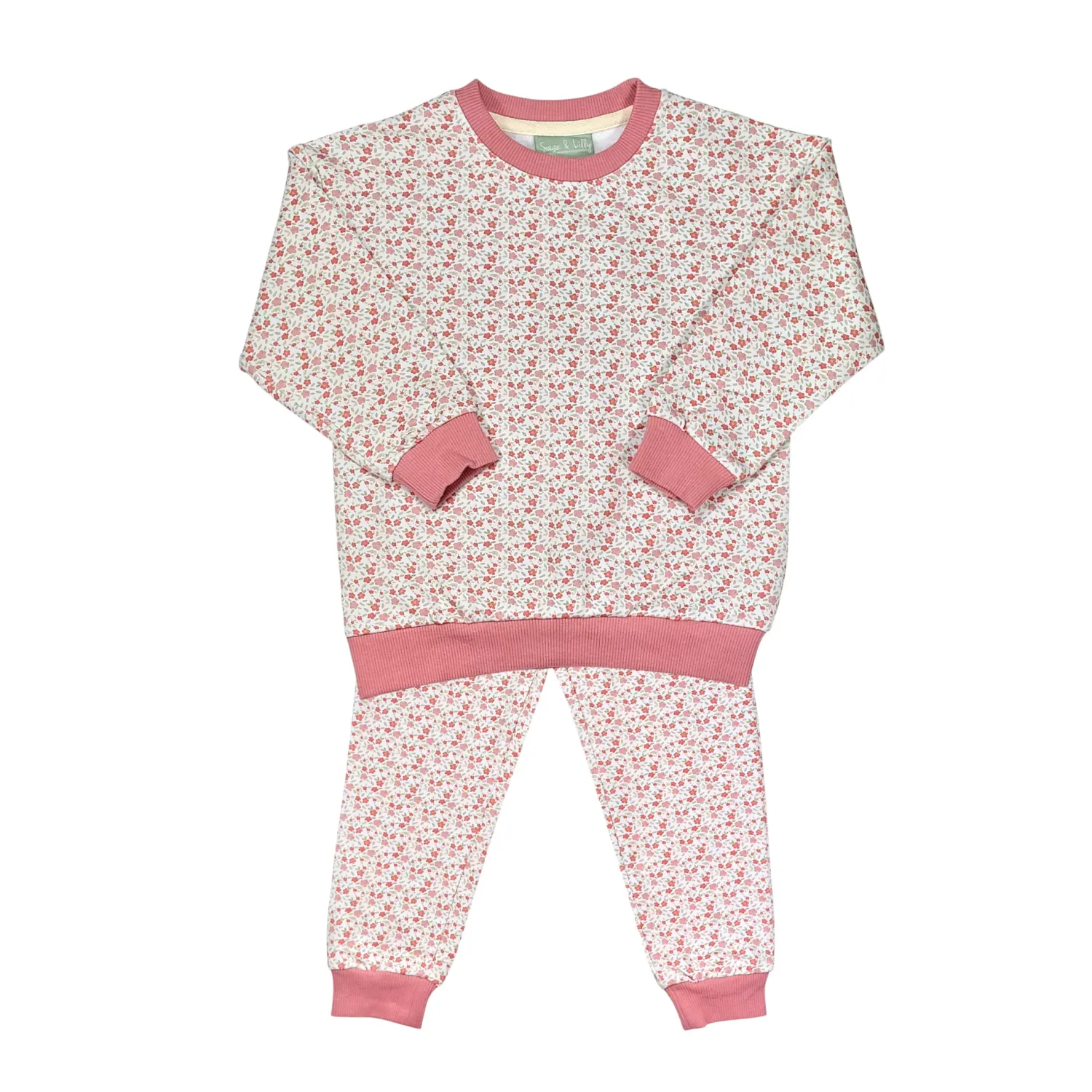 Pink Floral Jogger Set