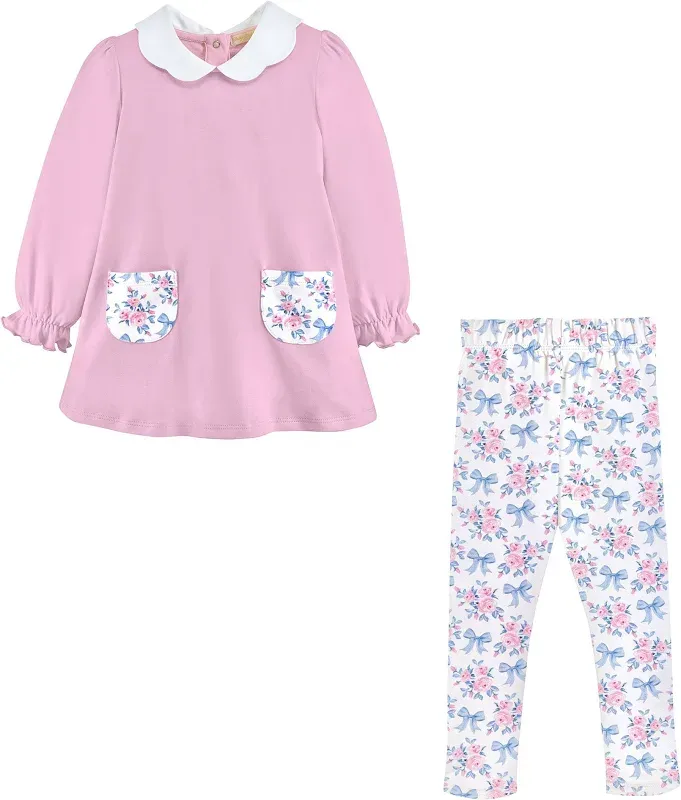 Ditsy Floral Scalloped Legging Set