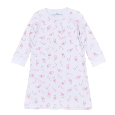 Sweet Peppermint Pink LS Nightdress