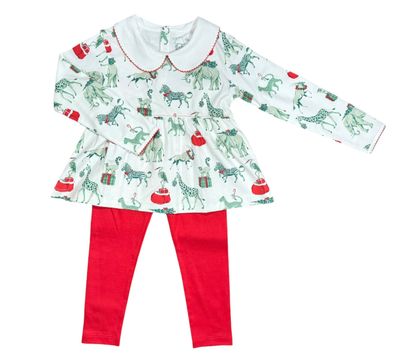 Christmas Safari Shirt and Legging Set