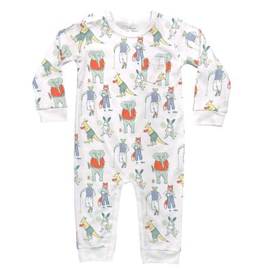 Autumn Animal Club LS Romper