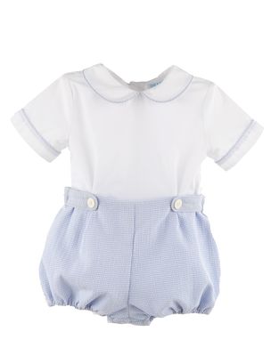 Blue Mini Vichy Boy Set