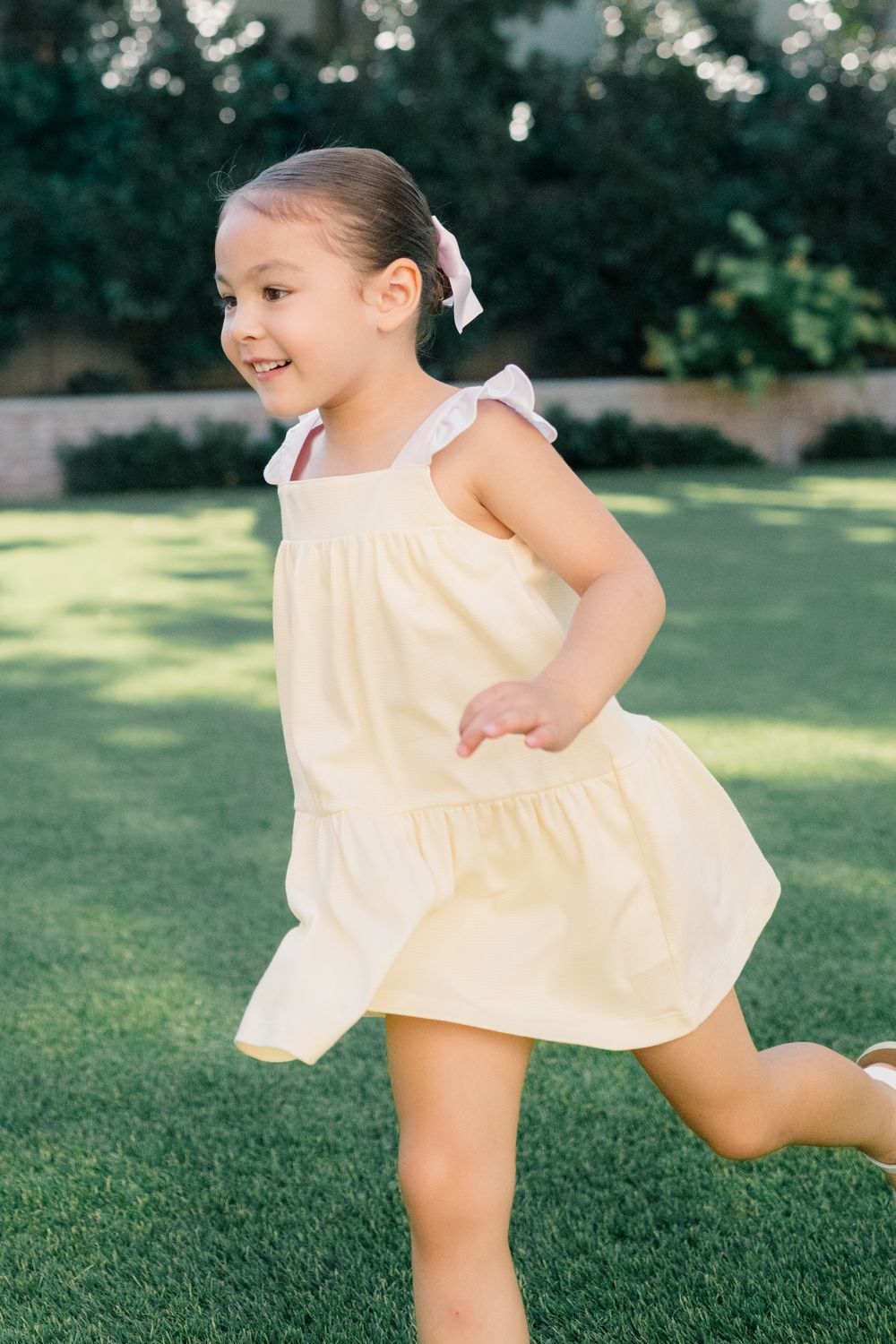 Yellow Stripe Girl Sundress
