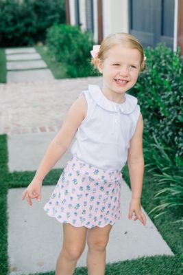 Gardenia Scalloped Skort