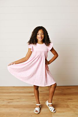 Pink Bow Smocked Dress