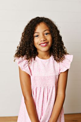 Pink Bow Smocked Dress