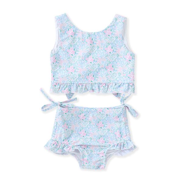 Pink/Blue Floral 2pc Swimsuit