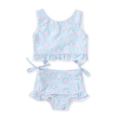 Pink/Blue Floral 2pc Swimsuit