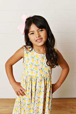 JI Pink/Yellow Lemon Prim Dress