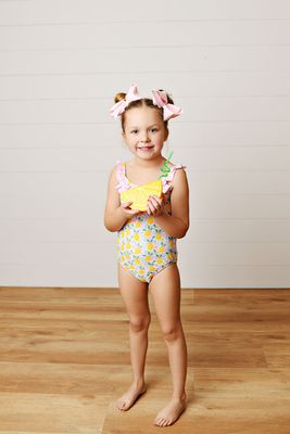 Pink/Yellow Lemon Swimsuit