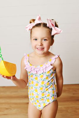 Pink/Yellow Lemon Swimsuit