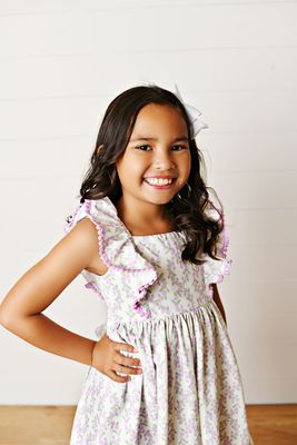 Purple Pinafore Dress