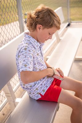 Blue Quail Red Shorts