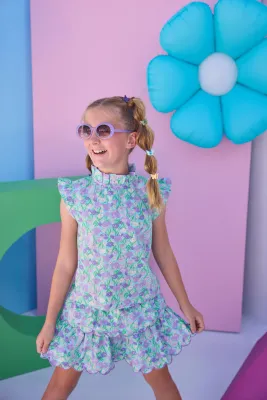 Tillies Tulips Tiered Skort