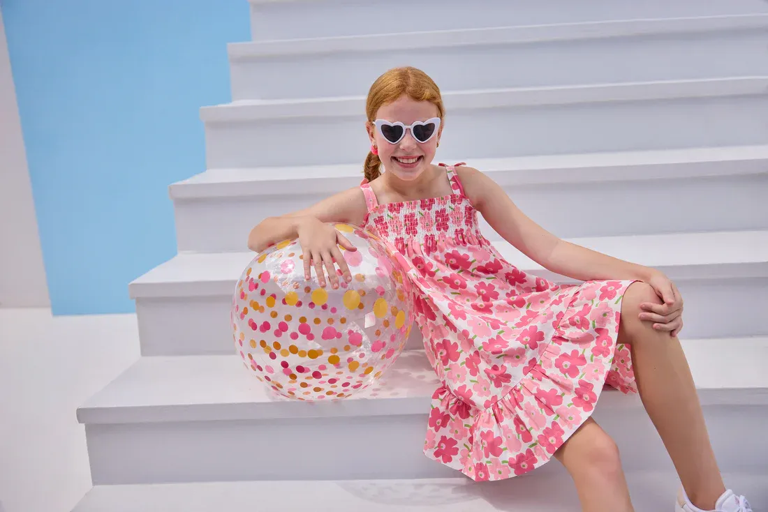 Lucy Dress Piccadilly Pinks