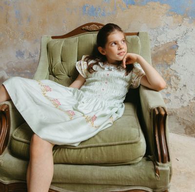 Jane Dress Pale Aqua