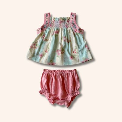 Baby Lauren Minty Stripe Romper