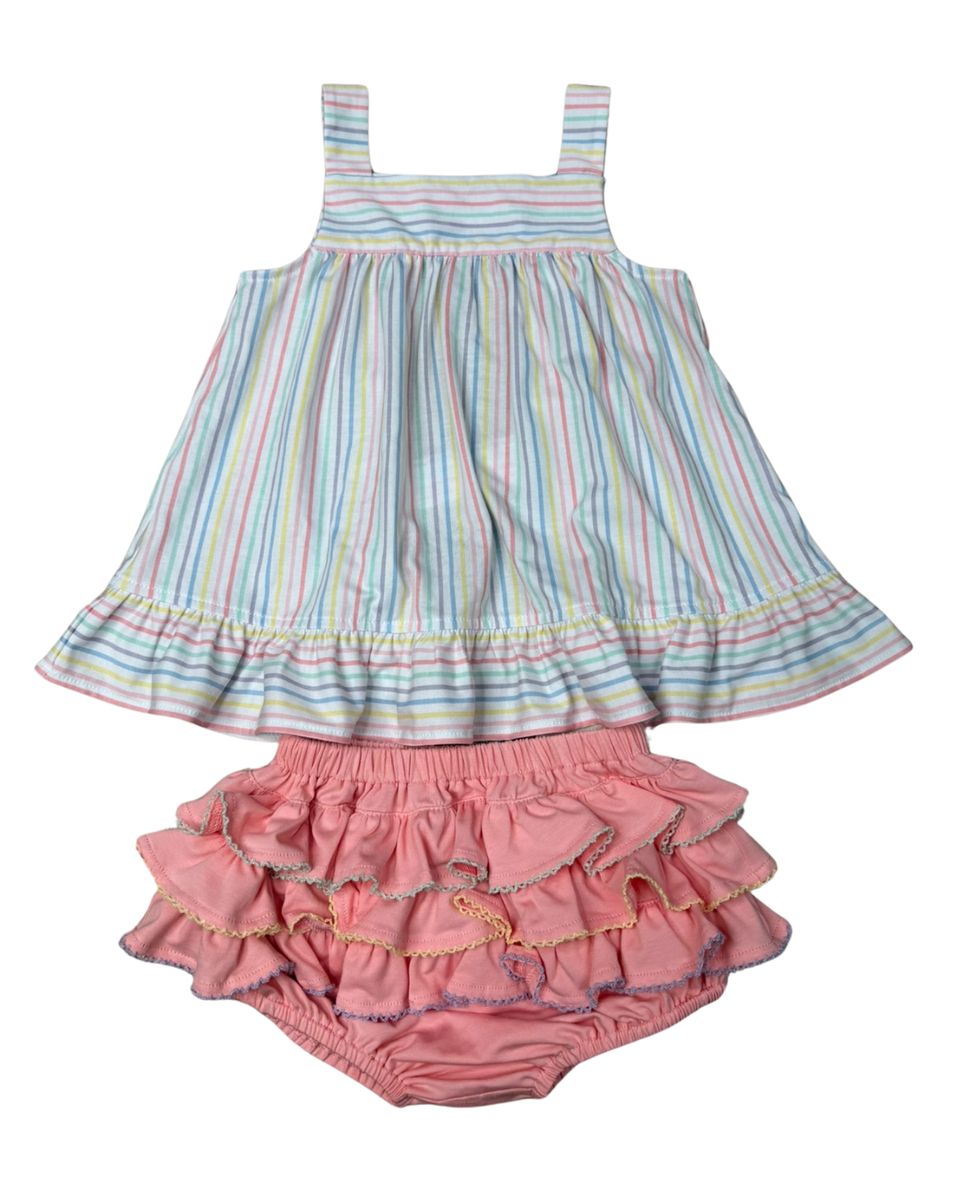 Pastel Penny Stripe Breezy Bloomer Set