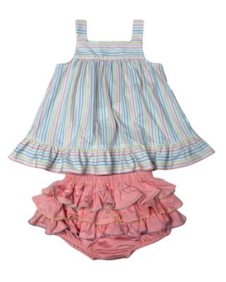 Pastel Penny Stripe Breezy Bloomer Set