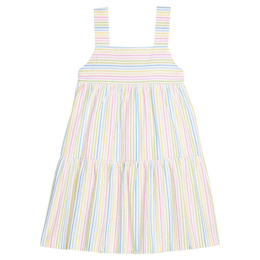 Rainbow Seersucker Stripe Georgia Dress