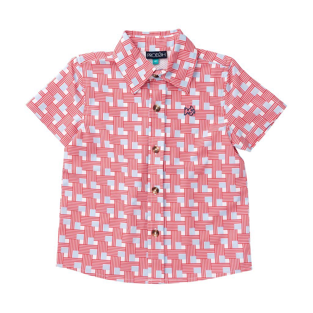 American Flag SS Button Down 