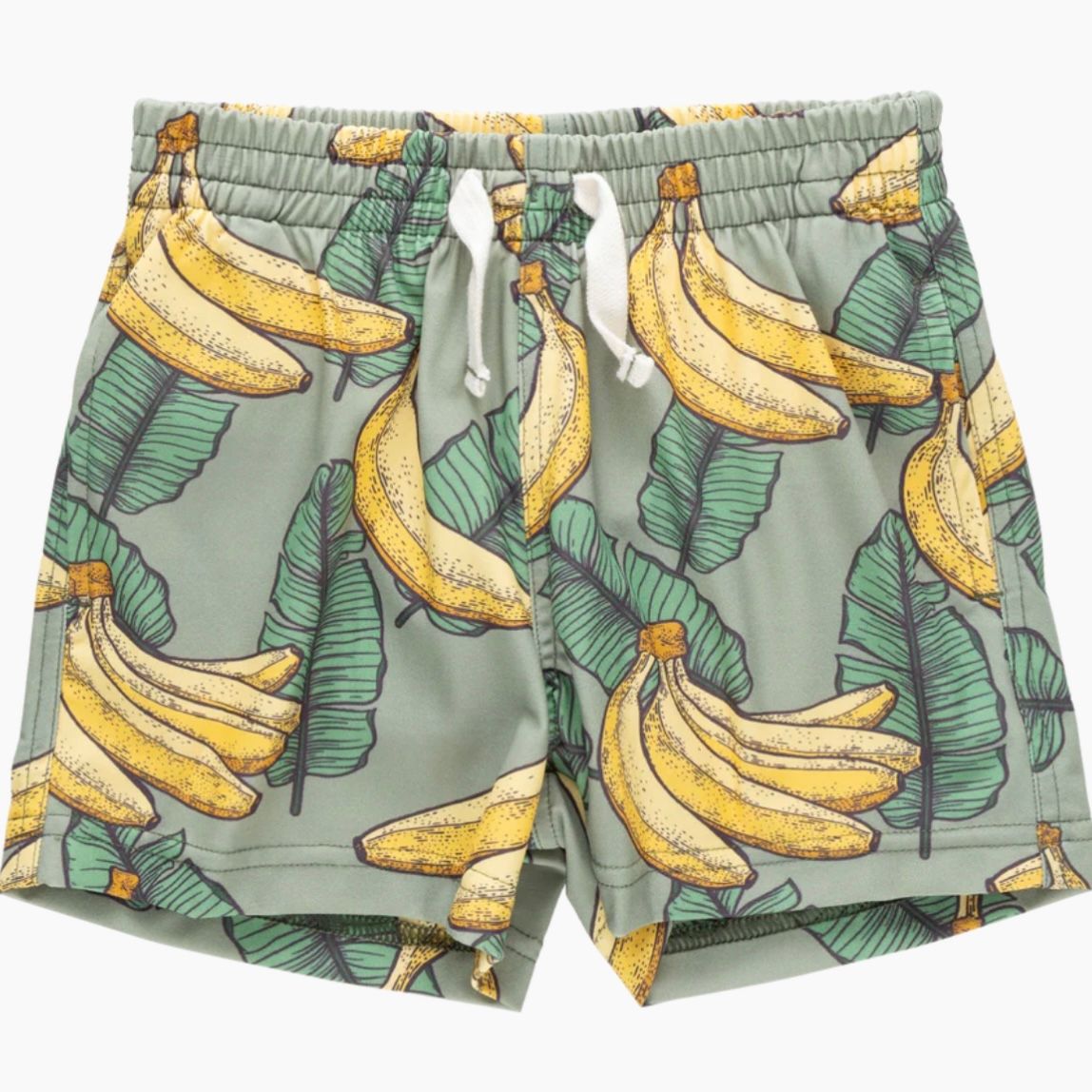 Green Banana Leaves Swim Trunk