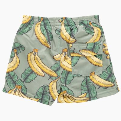 Green Banana Leaves Swim Trunk