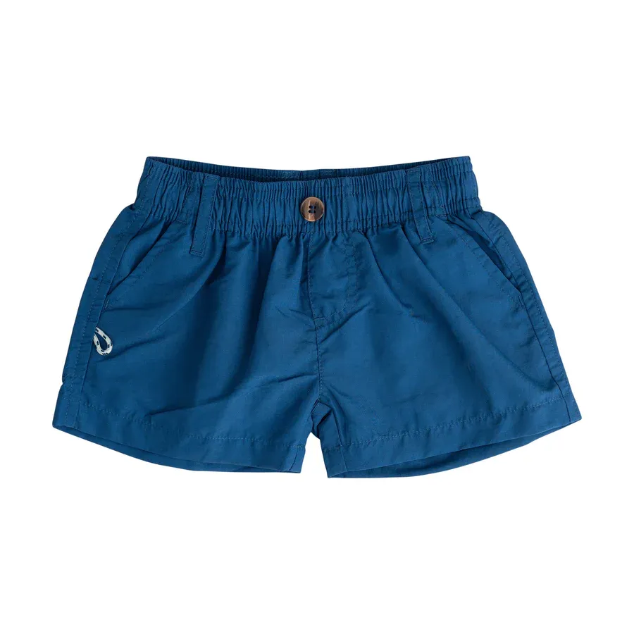 Navy Peony Outrigger Perf Shorts