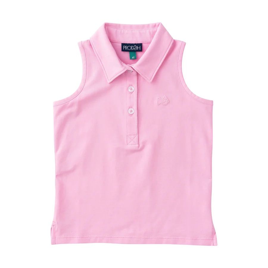 Pink Frosting Slvless Polo