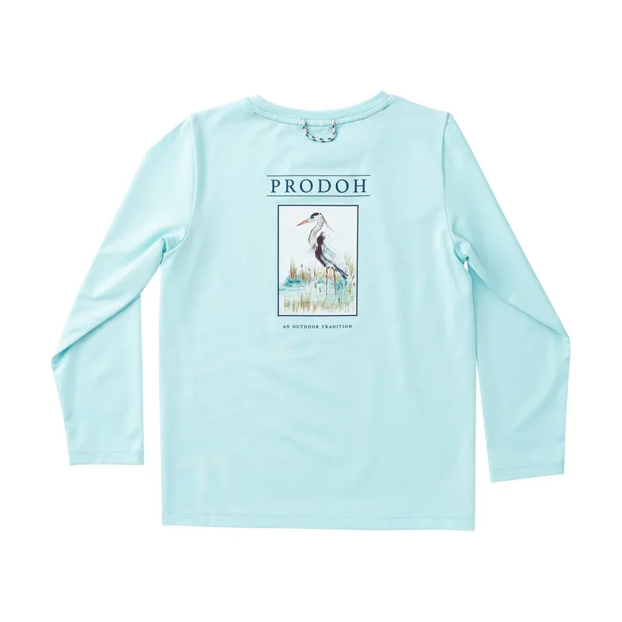 Vibrant Aqua Perf LS Shirt