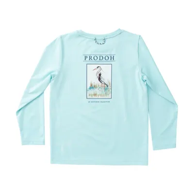 Vibrant Aqua Perf LS Shirt