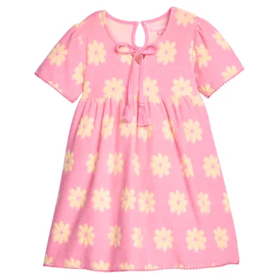 Pink Floral Terry Riviera Dress