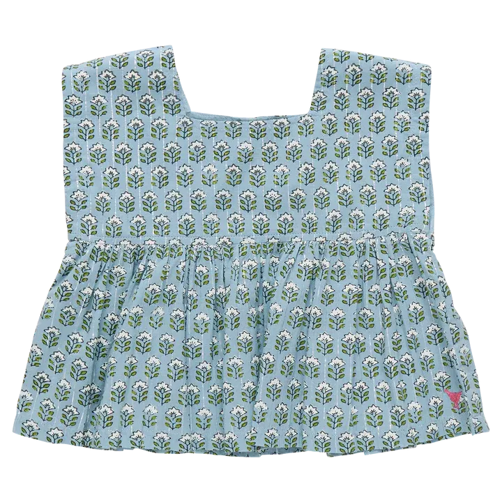 Blue Prairie Block Print Kamari Set