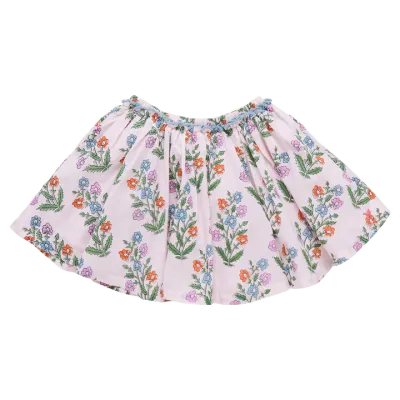 Pink Dewdrop Block Print Gianna Skirt