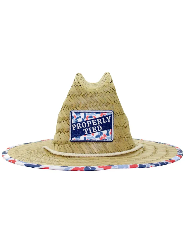 Cabo Straw Hat Americana Camo